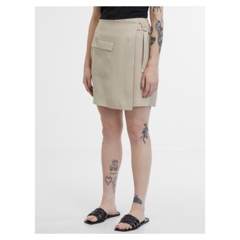 Béžové zavinovacie sukne