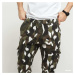 Kalhoty Urban Classics Geometric Camo Stretch Twill Cargo Pants Camo Green/ White