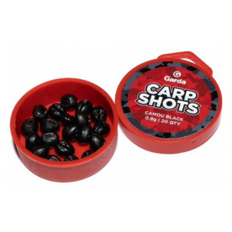 Garda bročky carp shots camou black - 20 ks 0,9 g