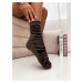 Dámske polofroté ponožky Milena 071 Zebra 35-41