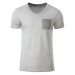 James&amp;Nicholson Pánske bavlnené tričko JN8016 Light Grey
