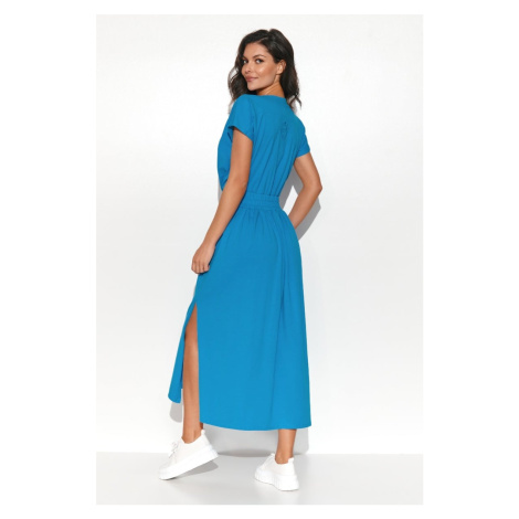 Modré dlhé šaty NU425 Numinou