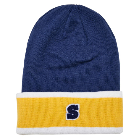 College Team Beanie spaceblue/californiayellow/wht Urban Classics