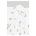 Bavlnená blúzka pre bábätká zippy biela farba, vzorovaná