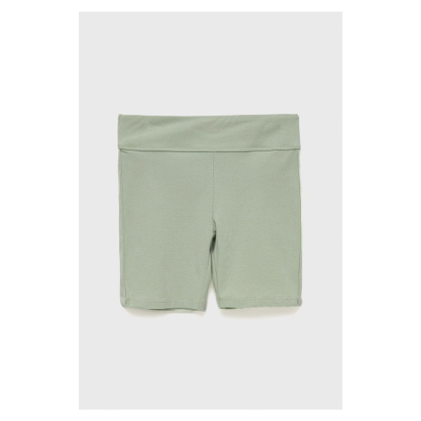 Detské krátke nohavice Guess zelená farba, s nášivkou,