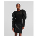 Mikina Karl Lagerfeld Organza Sleeve Sweatshirt Black