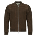 Selected  SLHARCHIVE BOMBER SUEDE JKT NOOS  Bundy Hnedá