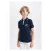 DEFACTO Boy's Pique Short Sleeve Polo T-Shirt