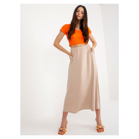 Skirt-WN-SD-5005.13-beige Rue Paris