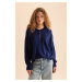 DEFACTO Relax Fit Buttoned Collar Knitwear Sweater