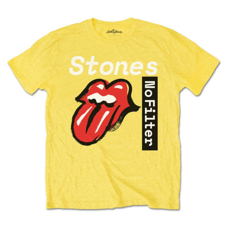 The Rolling Stones tričko No Filter Text Žltá