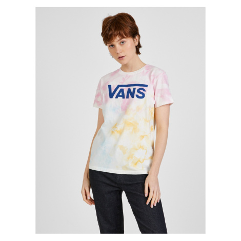 White-pink Women's Patterned T-Shirt VANS - Women