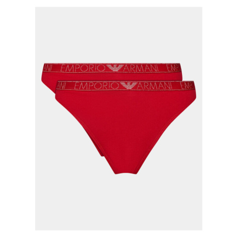 Emporio Armani Underwear Súprava 2 kusov nohavičiek 164752 3F223 00173 Červená