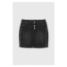Dievčenská rifľová sukňa Guess čierna farba, mini, rovný strih