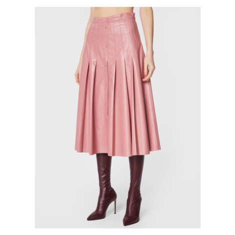 TWINSET Plisovaná sukňa 231TP2090 Ružová Regular Fit