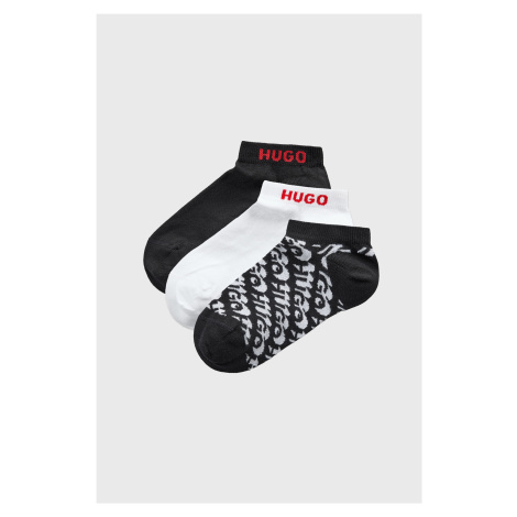3 PACK Ponožky HUGO Logo Allover Hugo Boss