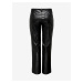 Čierne dámske koženkové nohavice ONLY Penna
