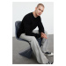 Trendyol Black Regular Crew Neck Textured Knitwear Sweater