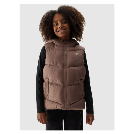 Girls' quilted vest 4F