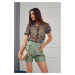 Casual women's khaki shorts