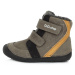 D.D. step chlapčenská detská celokožená zimná obuv Barefoot W063-228 Grey