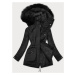 Teplá čierna dámska zimná bunda (W559BIG)
