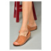 Fox Shoes P555064003 Tan Genuine Leather Women's Slipper