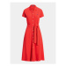 Polo Ralph Lauren Košeľové šaty Btn Polo Drs 211913304002 Červená Regular Fit