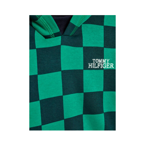 Tommy Hilfiger Mikina Checker Board KB0KB07777 D Zelená Regular Fit