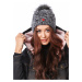 Black winter hat with pompom