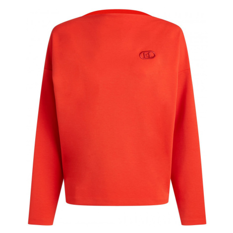 Mikina Karl Lagerfeld Zip Detail Sweatshirt Červená