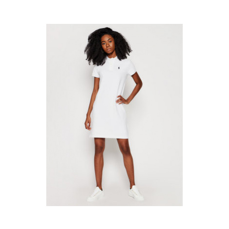 Polo Ralph Lauren Každodenné šaty Polo Shirt Shop 211799490017 Biela Regular Fit