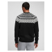 GAP Pletený sveter s nórskym vzorom Čierna