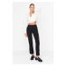 Trendyol Black Woven High Waist Trousers