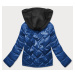 Modro / čierna dámska bunda s kapucňou (BH2003)