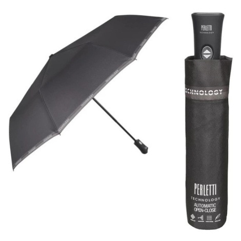 PERLETTI Technology, Automatický skladací dáždnik Bordo / čierny, 21765
