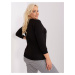 Černá dámská halenka plus size s 3/4 rukávem JEDNA