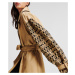 Kabát Karl Lagerfeld Embroidery Coat Beige