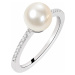 Morellato Strieborný prsteň s perlou Perla SANH070 58 mm