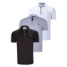 TRIPLE SET T8582 DEWBERRY MENS T-SHIRT-BLACK-WHITE-GREY