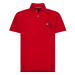 Tommy Hilfiger Polo tričko - TOMMY FLAG HILFIGER REG POLO červené