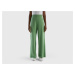 Benetton, Sage Green Trousers In Wool And Cashmere Blend