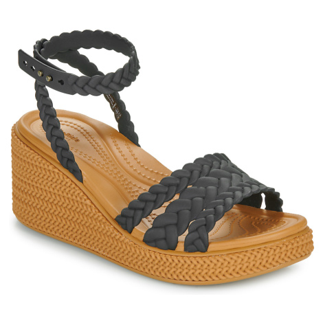 Crocs  Brooklyn Woven Ankle Strap Wdg  Sandále Čierna