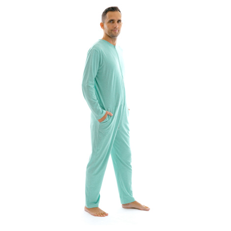 Dendy Pánsky overal pyžamový dlhý Light blue