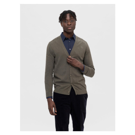 Selected Homme Kardigán Berg 16090146 Zelená Regular Fit