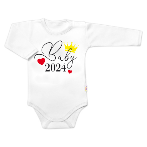 Body dlhý rukáv Baby 2024, biele, veľ. 68