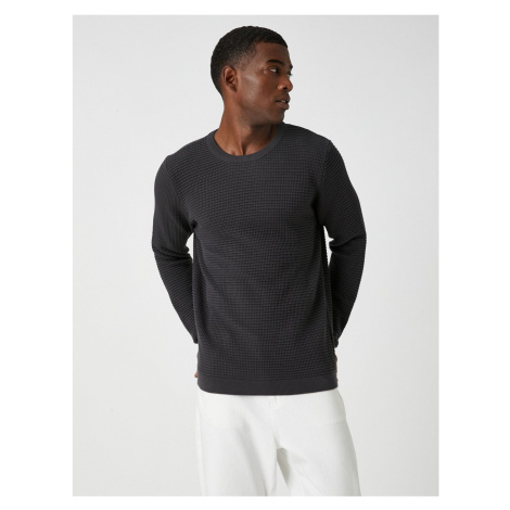 Koton Textured Sweater Crew Neck