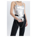 DEFACTO Heart Neck Corset Look Shiny Fabric Strappy Blouse