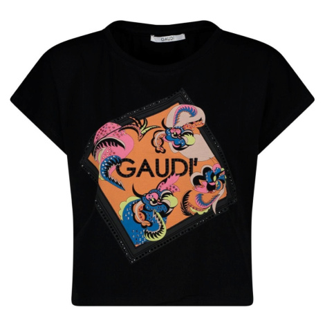 GAUDI Floral Black tričko Gaudí