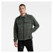 Bunda - G-star Check overshirt jacket zelená